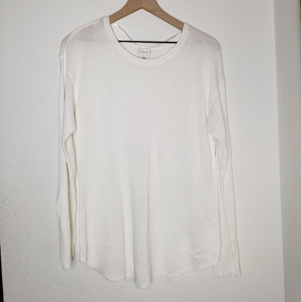 🍓3/$15 Cupio white knit long sleeve top